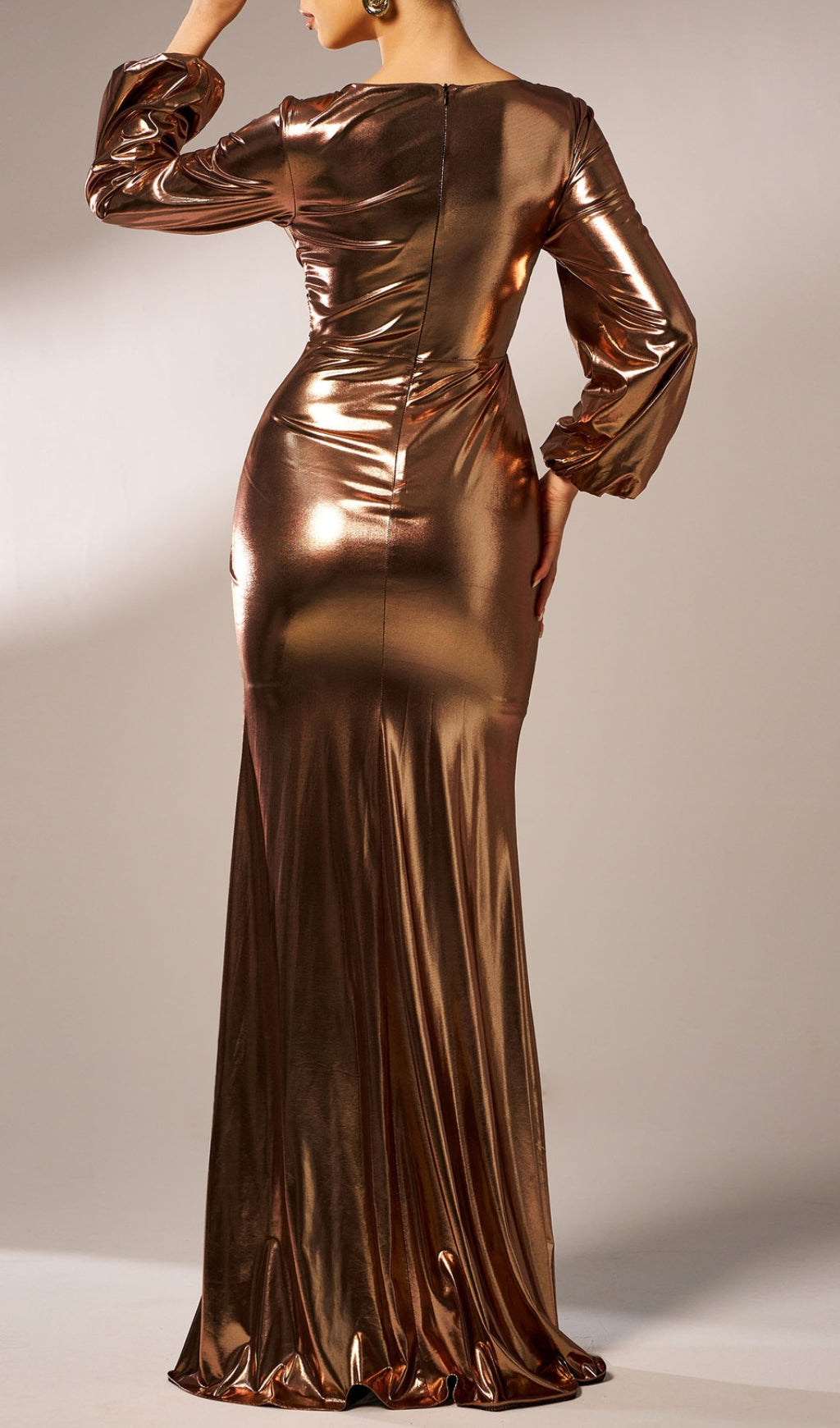 Craven Long Sleeve V-Neck Maxi Dress