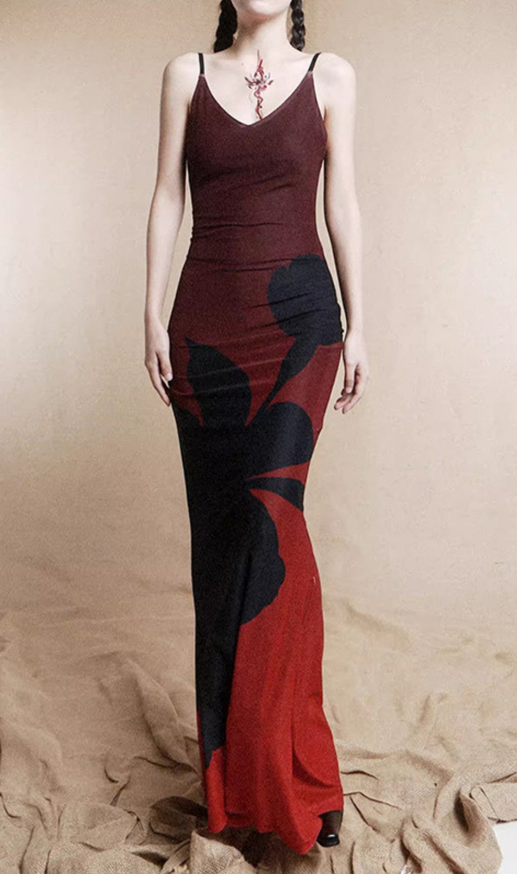 Elettra Flower Printed Maxi Dress