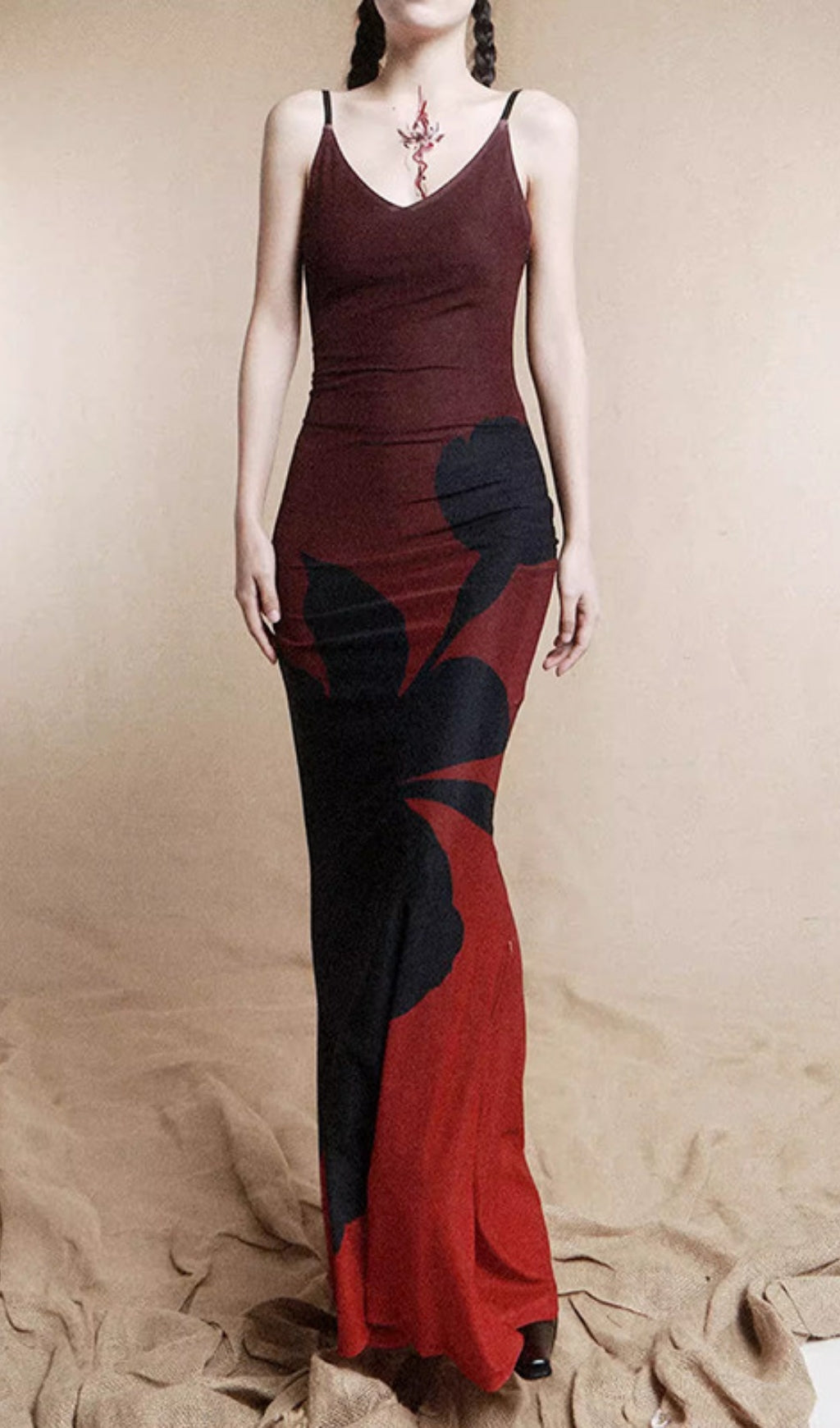 Elettra Flower Printed Maxi Dress