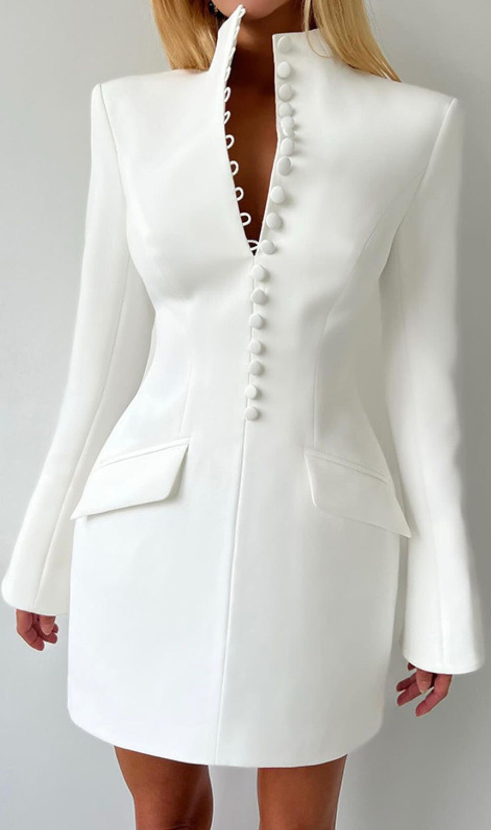 Hornfels Tailored Black Blazer Mini Dress | Power Chic for Women