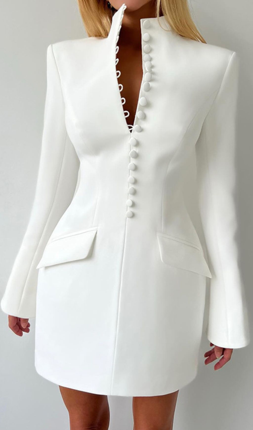 Hornfels Tailored Black Blazer Mini Dress | Power Chic for Women