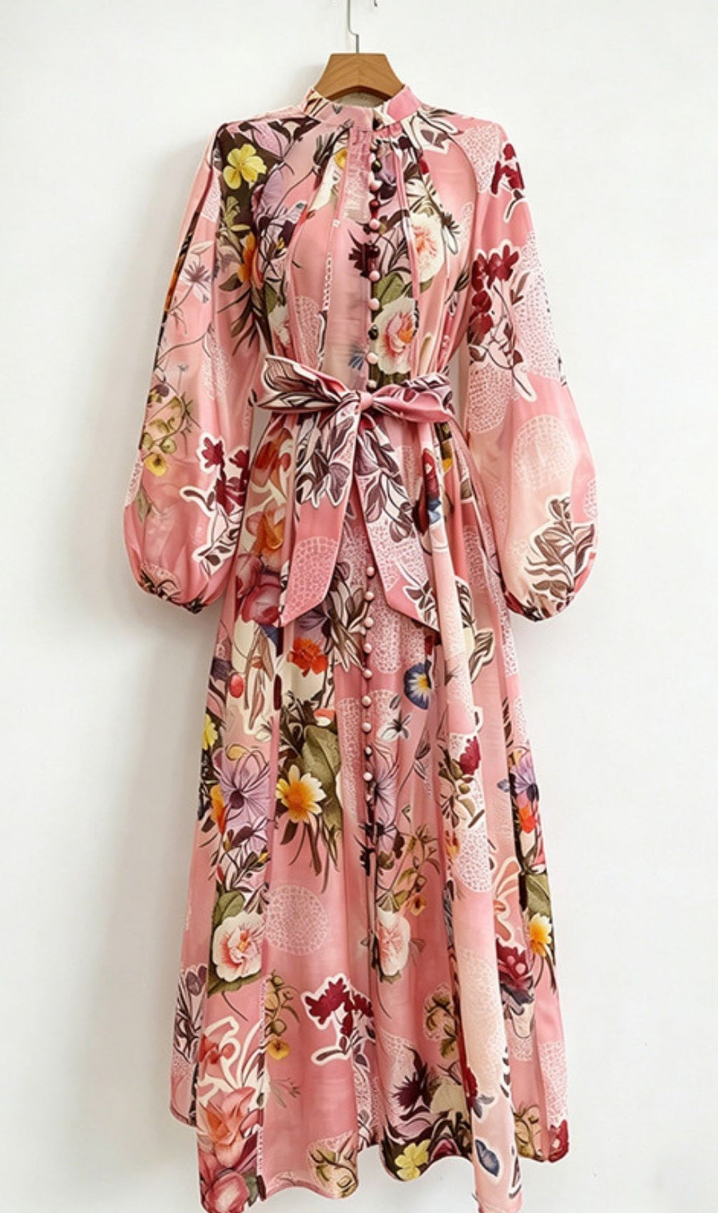 Kevina Elegant Pink Floral Maxi Dress for Women | Chic Wedding Guest & Spring Occasions