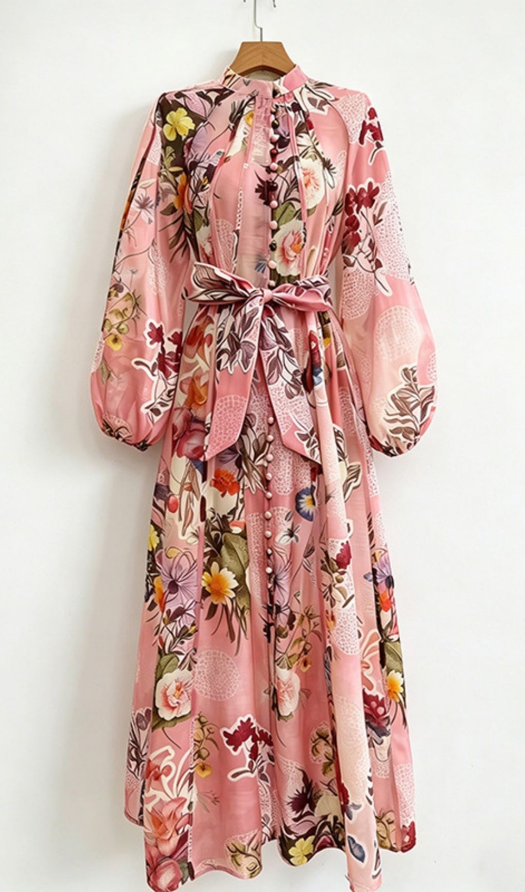 Kevina Elegant Pink Floral Maxi Dress for Women | Chic Wedding Guest & Spring Occasions