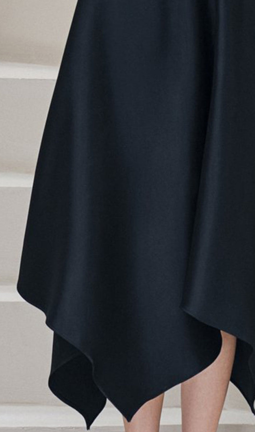 Black Butterfly Sleeveless High Waist Irregular Swing Midi Dress