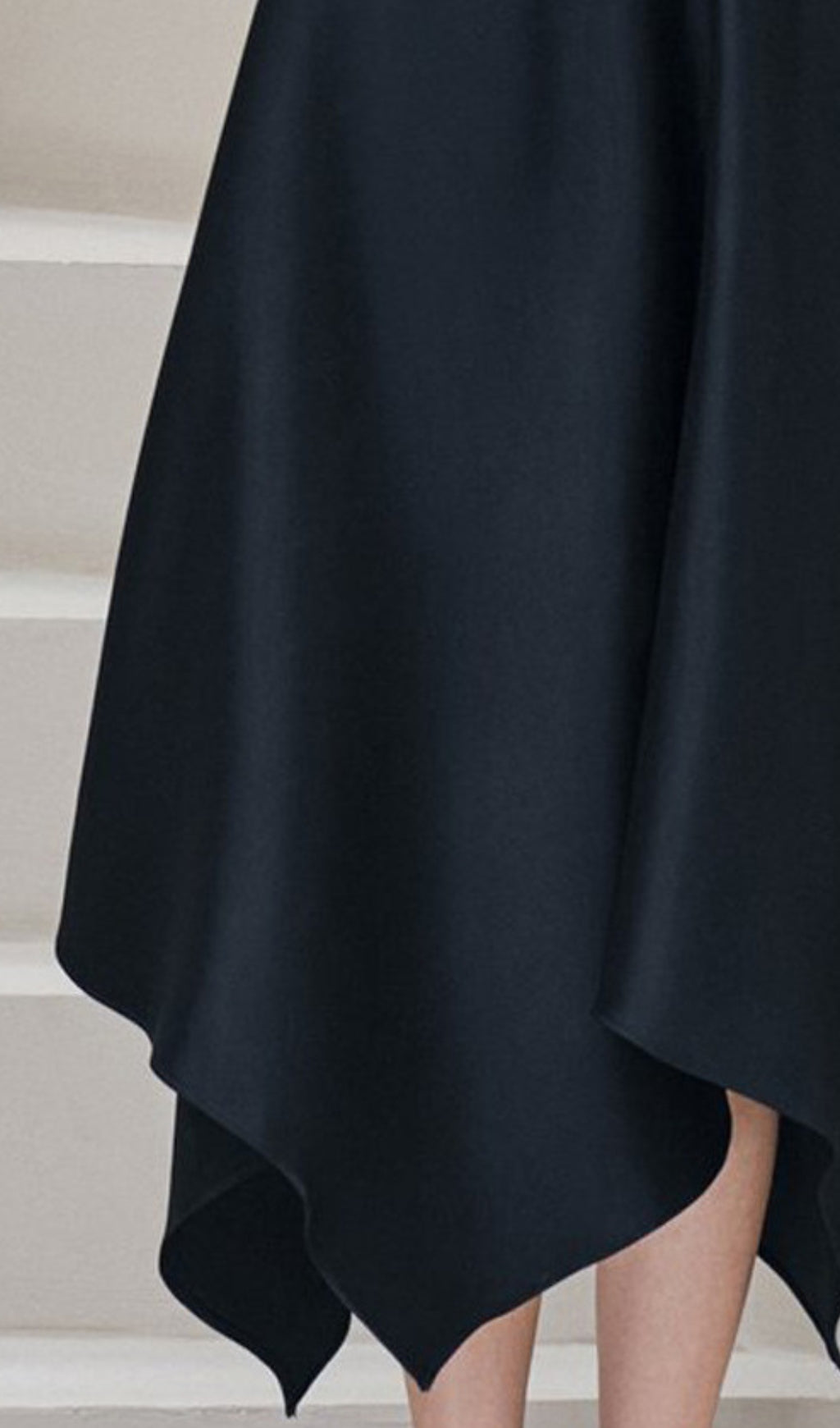 Black Butterfly Sleeveless High Waist Irregular Swing Midi Dress