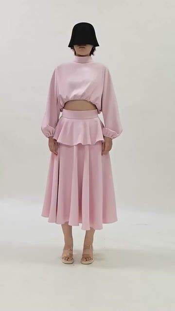 Ferlin Pink Long Sleeve Two-Piece Set