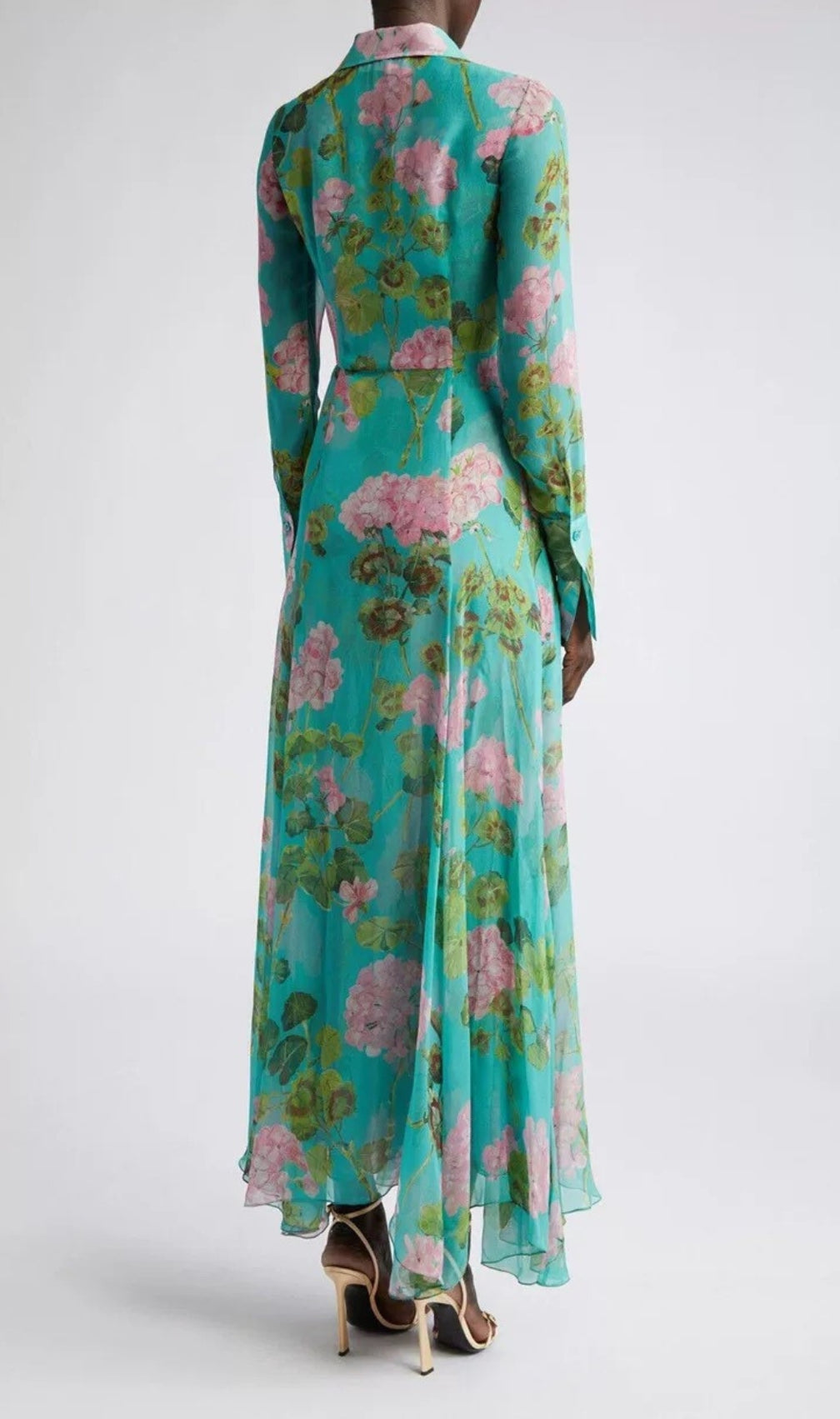 Baia Green Floral Long Sleeve Maxi Dress