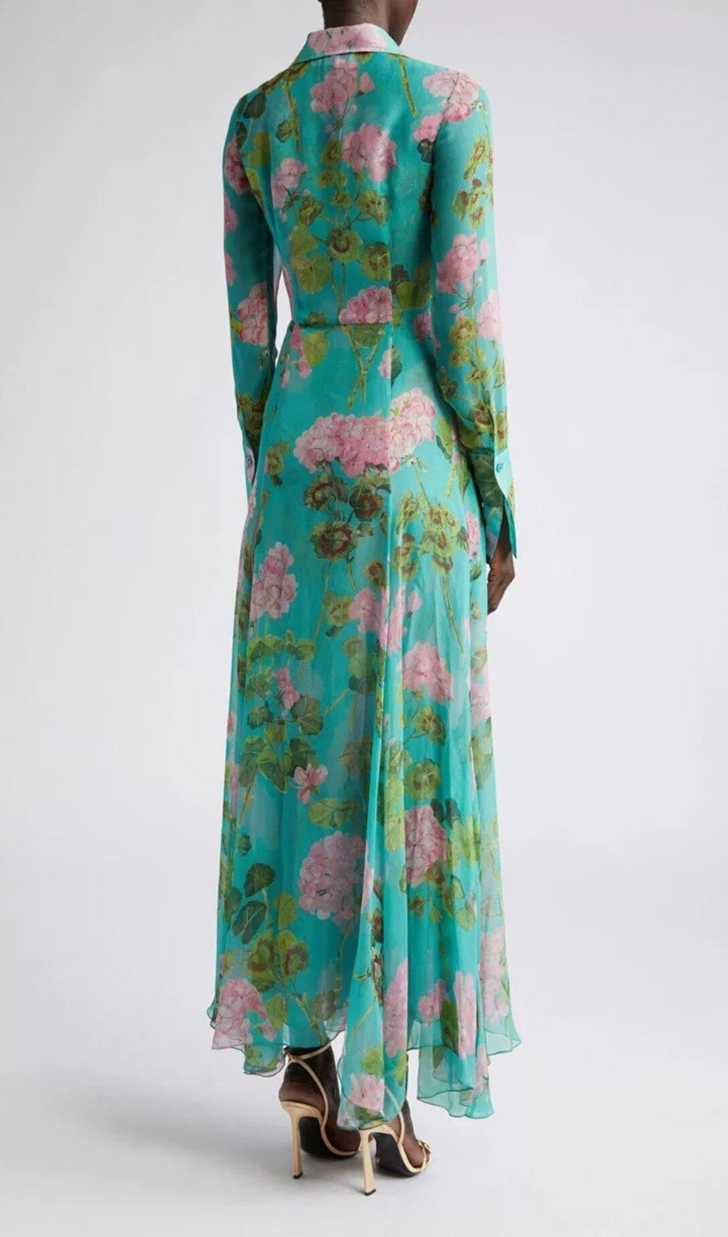 Baia Green Floral Long Sleeve Maxi Dress