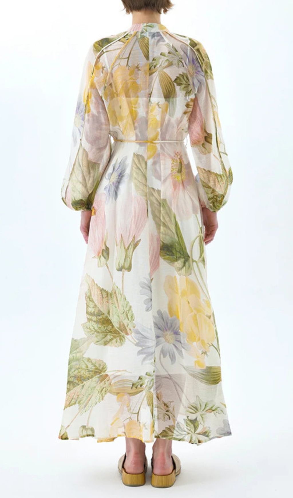 Ibis Floral Flowy Maxi Dress | Elegant Long Sleeve Print Gown for Women