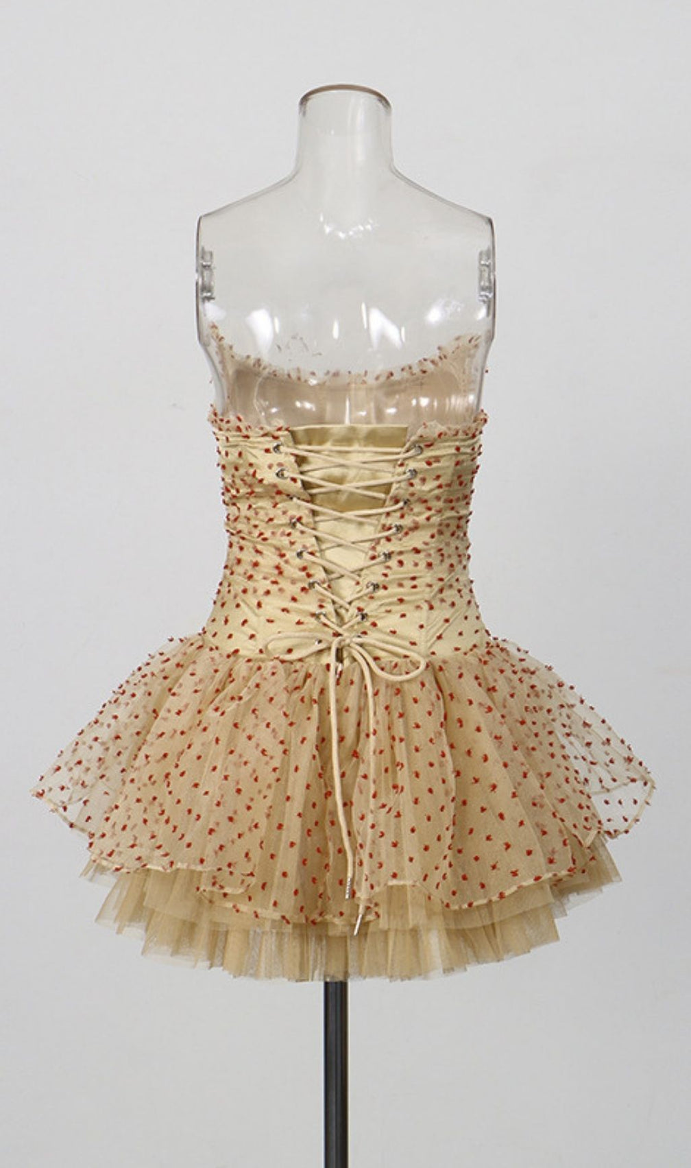 Kerra Dreamy Sky Blue Strapless Sparkle Tulle Mini Dress