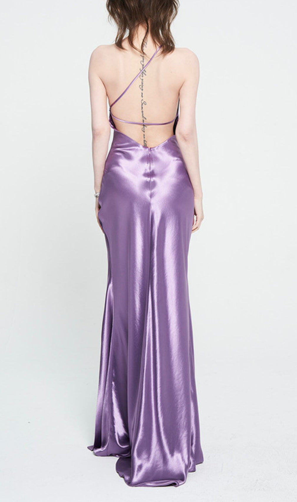 Faith Purple Backless Slit Maxi Dress