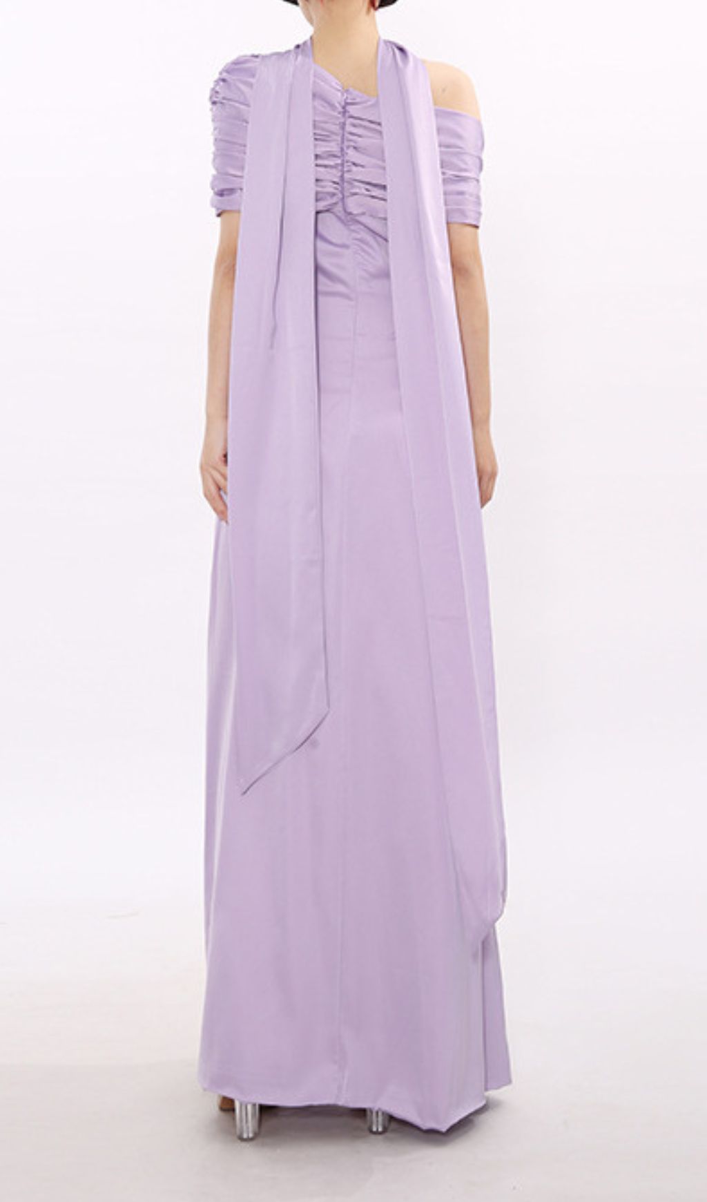 Joost Elegant Lavender Off-Shoulder Maxi Dress