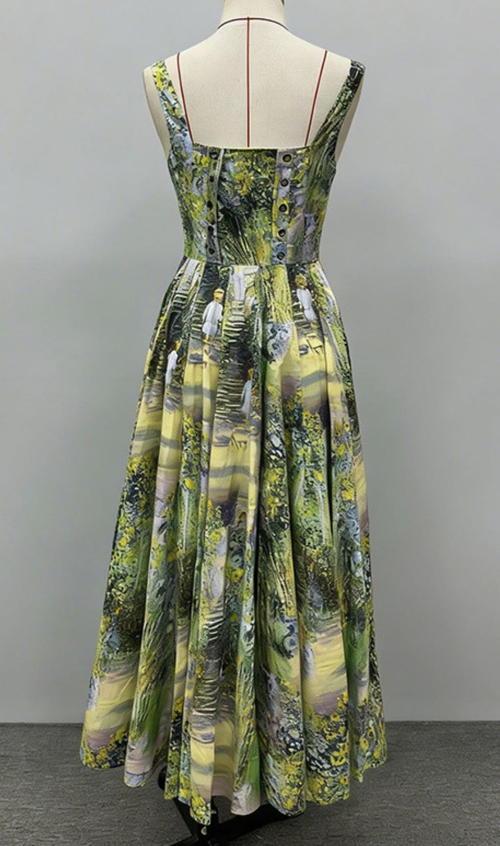 Kallima Impressionist Garden Maxi Dress | Elegant Floral Print Gown