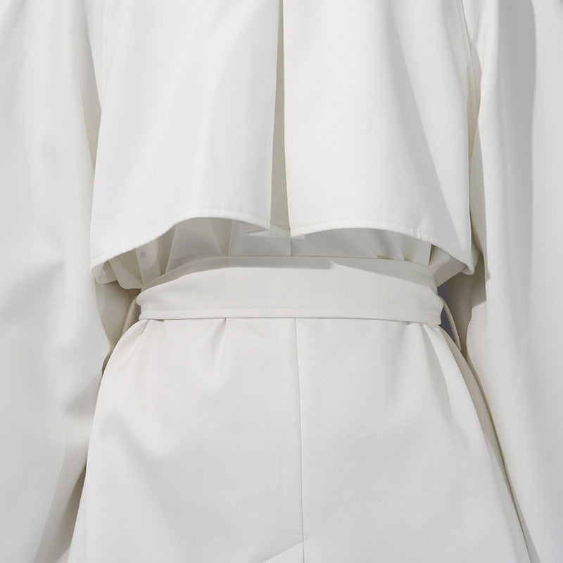 Chic Idalia White Belted Utility Jacket - Modern & Versatile Style