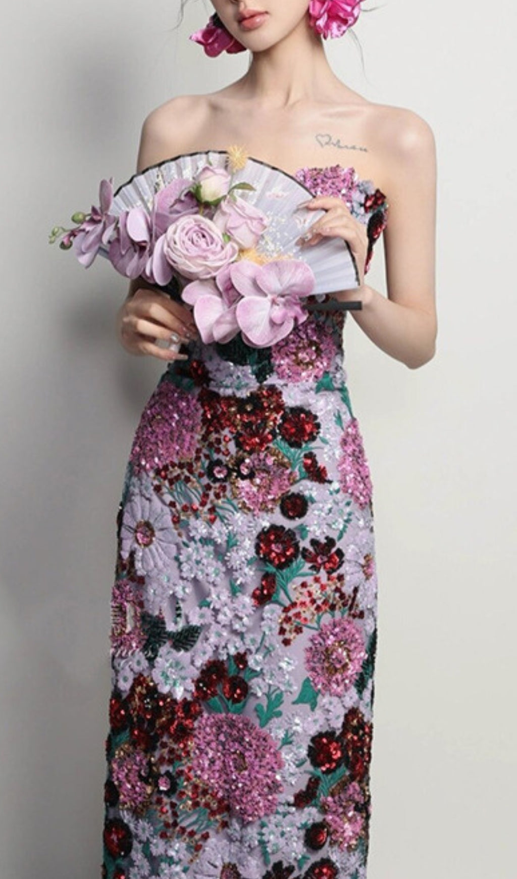 Anke Floral Sequin Maxi Dress