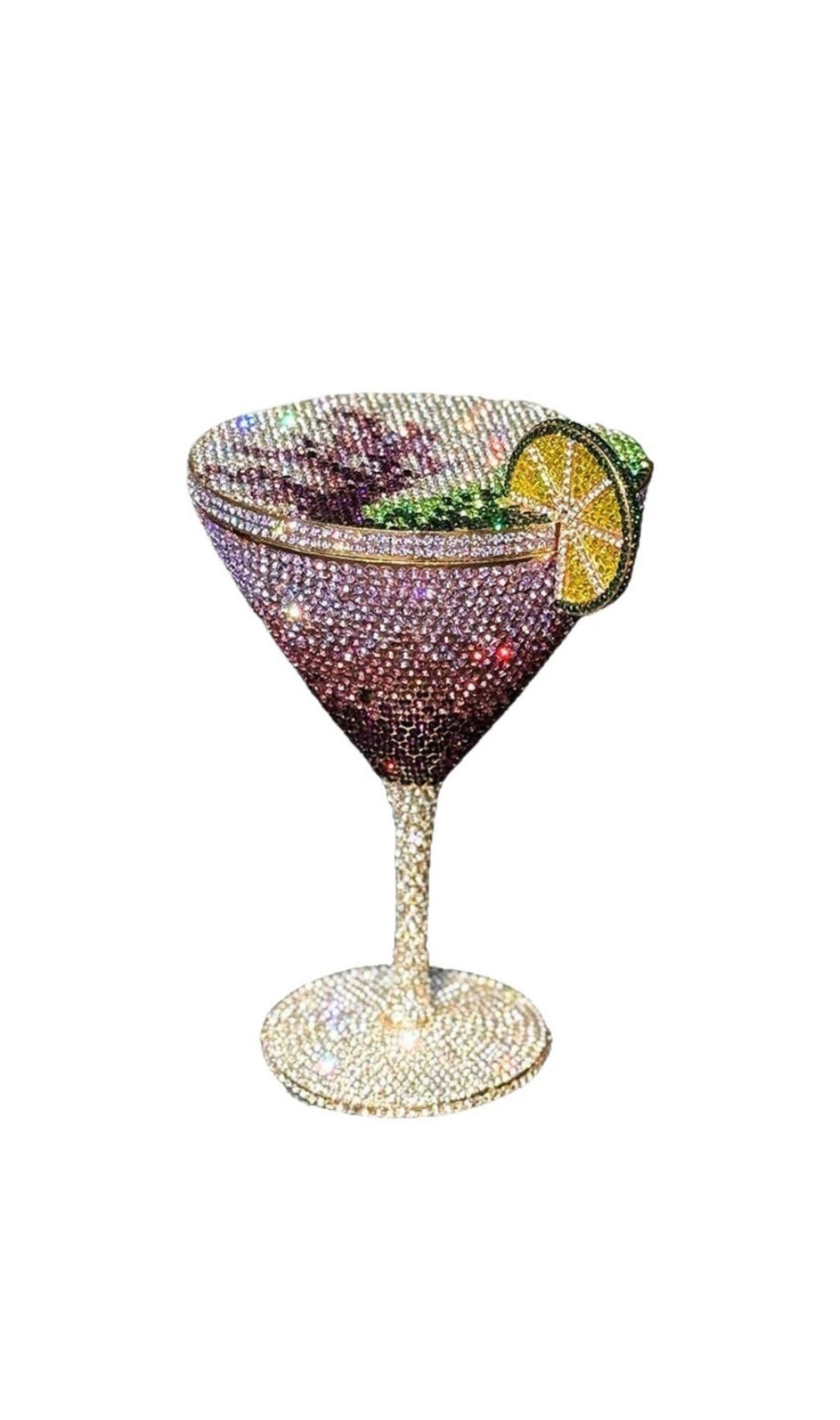 Garin Dazzling Rhinestone Martini Glass Clutch – Luxe Evening Bag