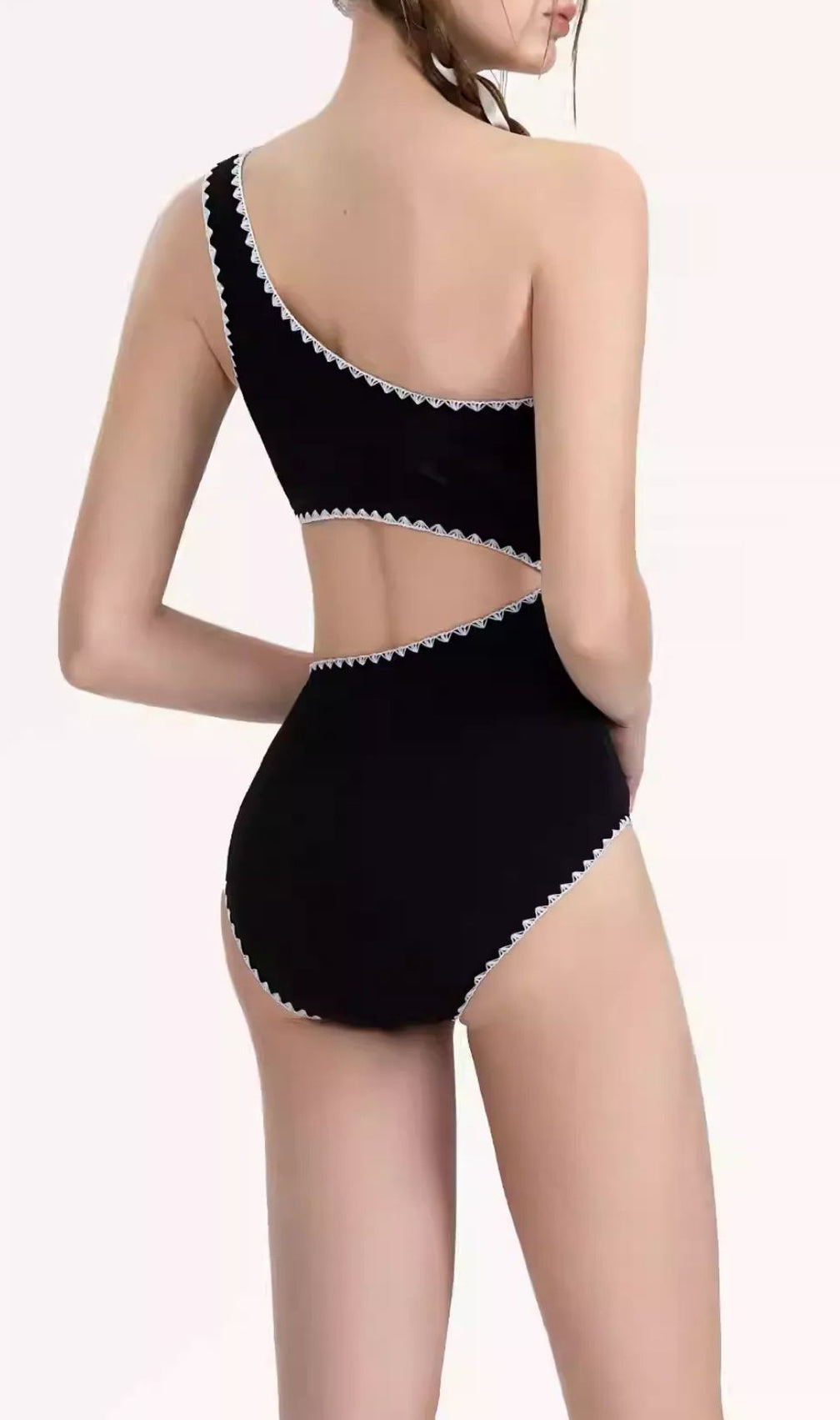 Garance Black Cutout One-Piece Swimsuit