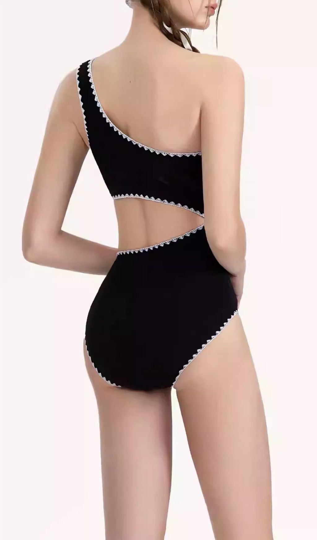 Garance Black Cutout One-Piece Swimsuit