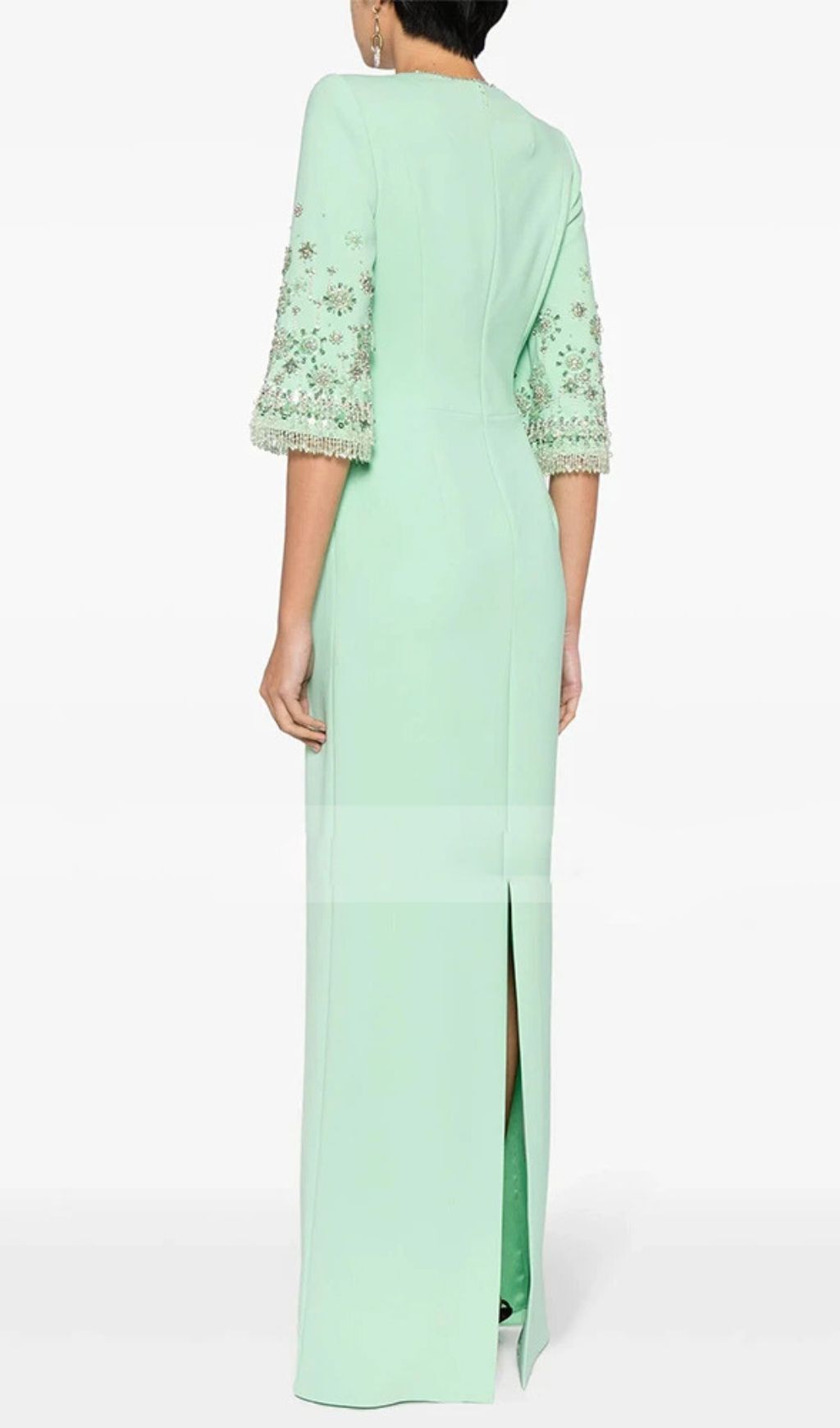 Glaucia Mint Embellished Maxi Dress
