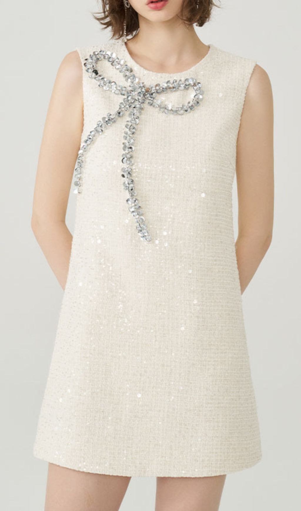 Aminia Bow Decor Mini Dress