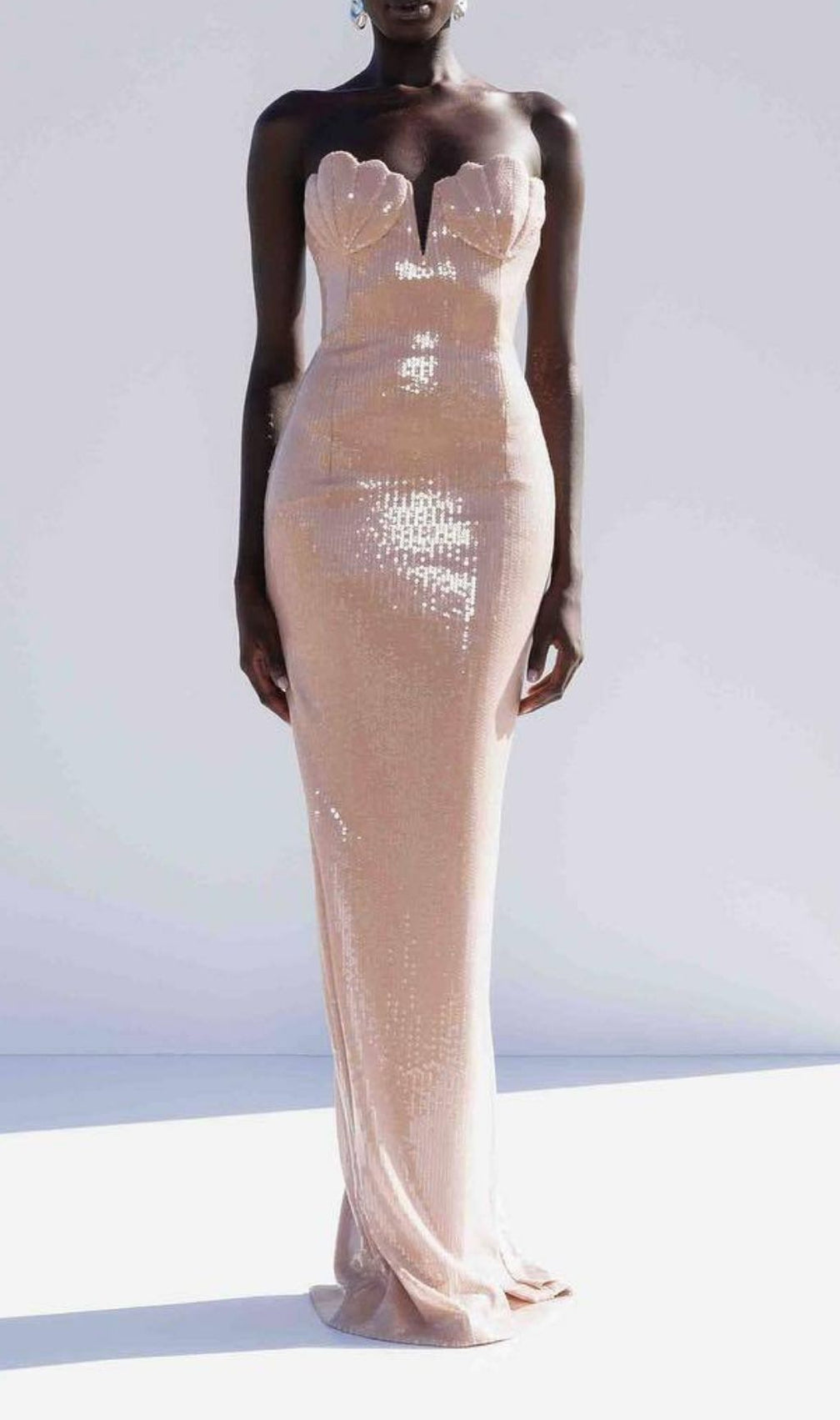Kathya Strapless Sequin Maxi Dress: Dazzling Red Carpet Gown