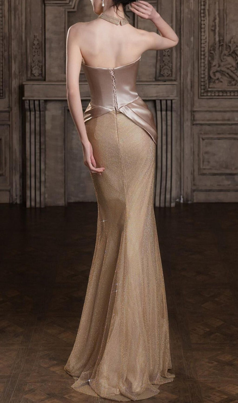 Kristine Strapless Ruched Maxi Dress