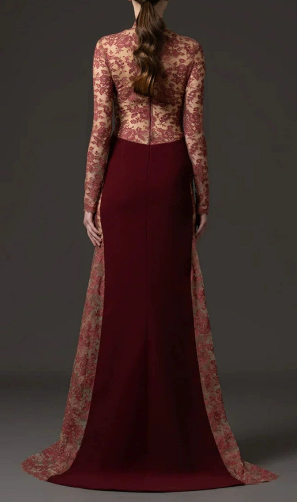 Kyler Red Embroidery Long Sleeve Maxi Dress