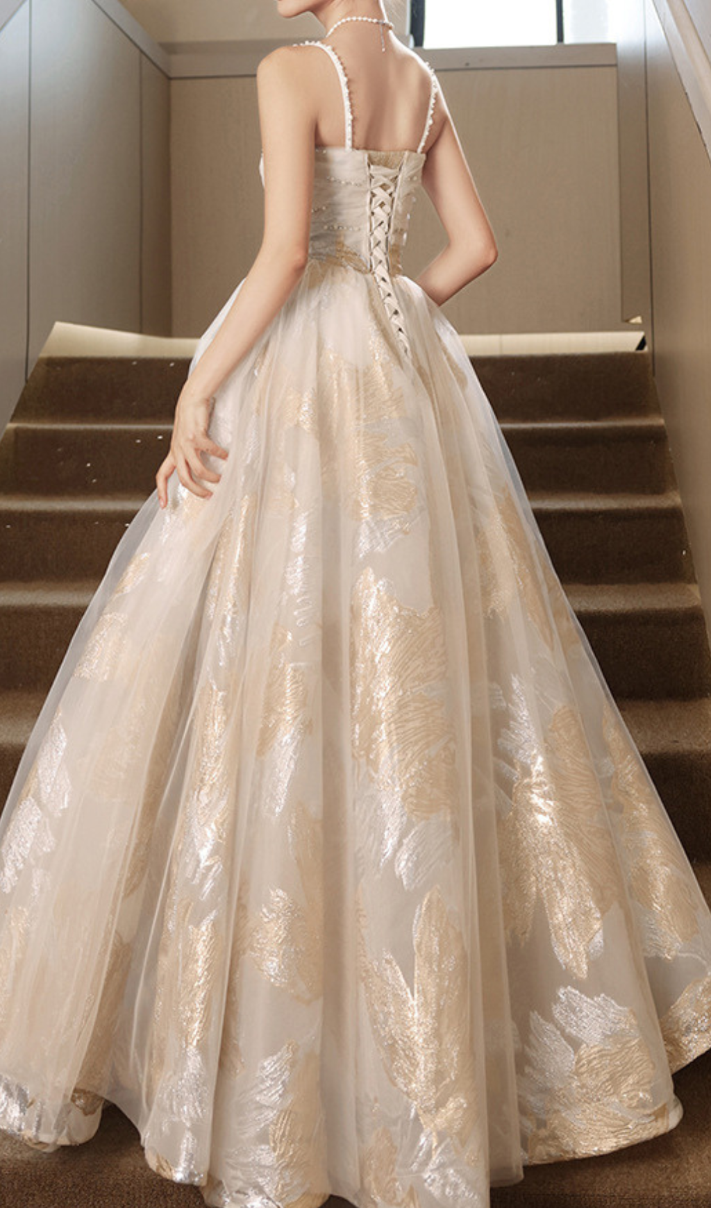 Gur Beaded Mesh Maxi Dress