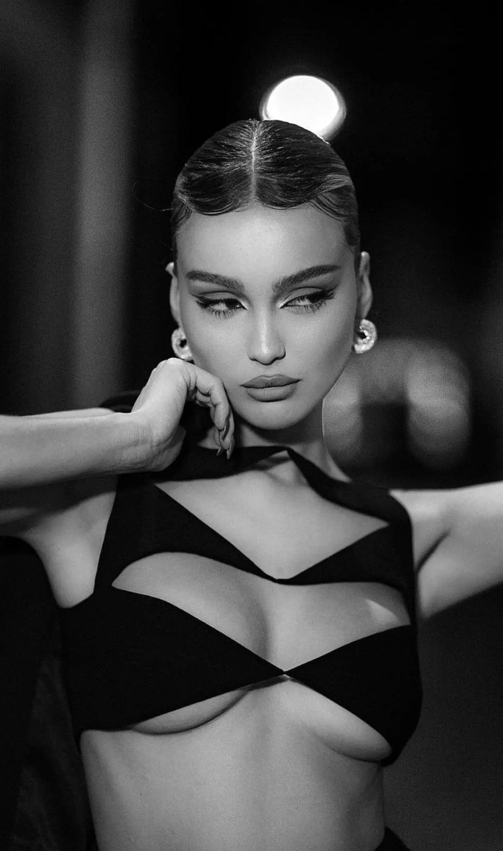 Cutout Two Pieces Suit In Black