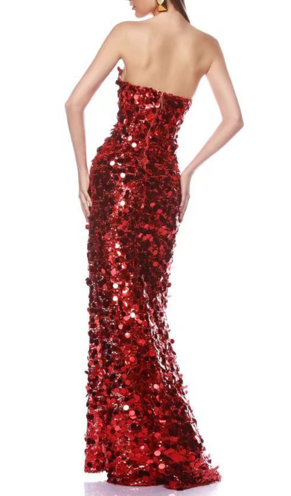Jaya Red Strapless Sequin Maxi Dress | Unapologetic Glamour for Unforgettable Nights