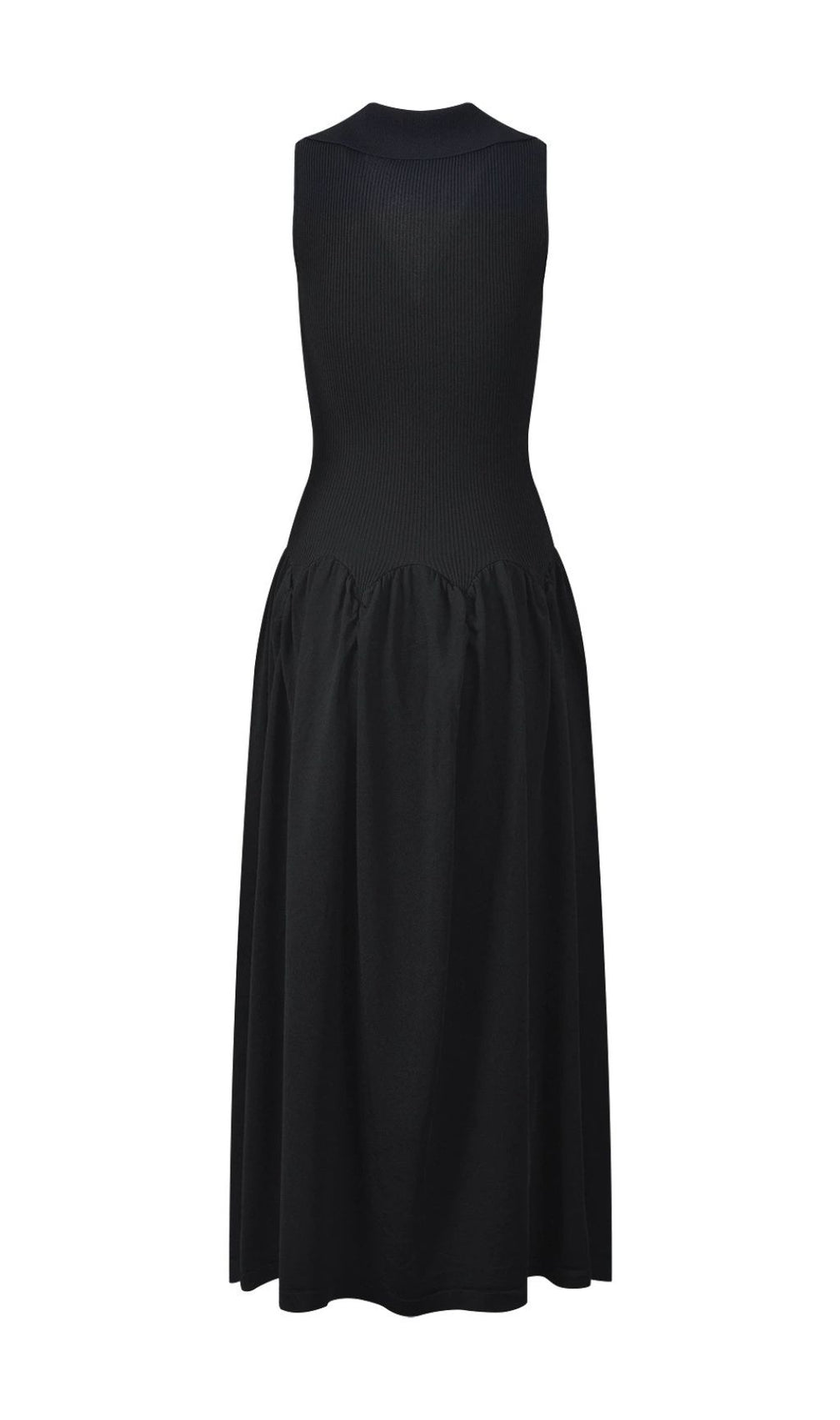 Haven Effortless Chic Black Sleeveless Knit Maxi Dress for Women