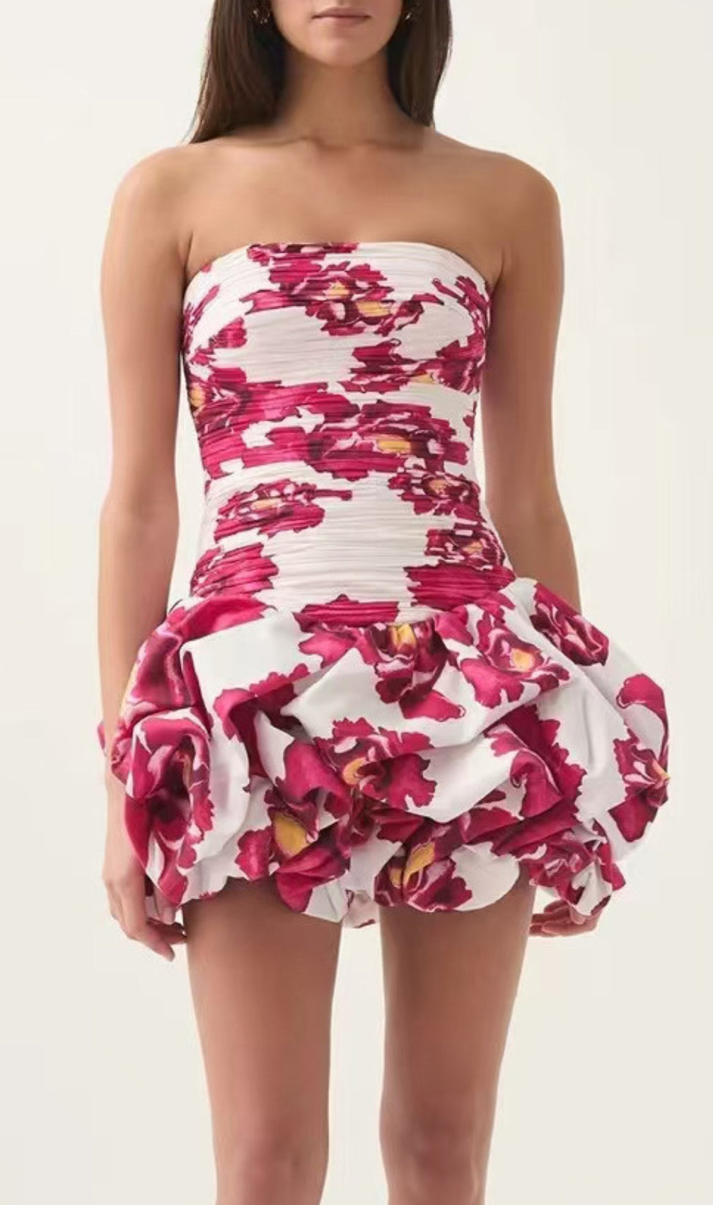 Ellen Strapless Printed Mini Dress