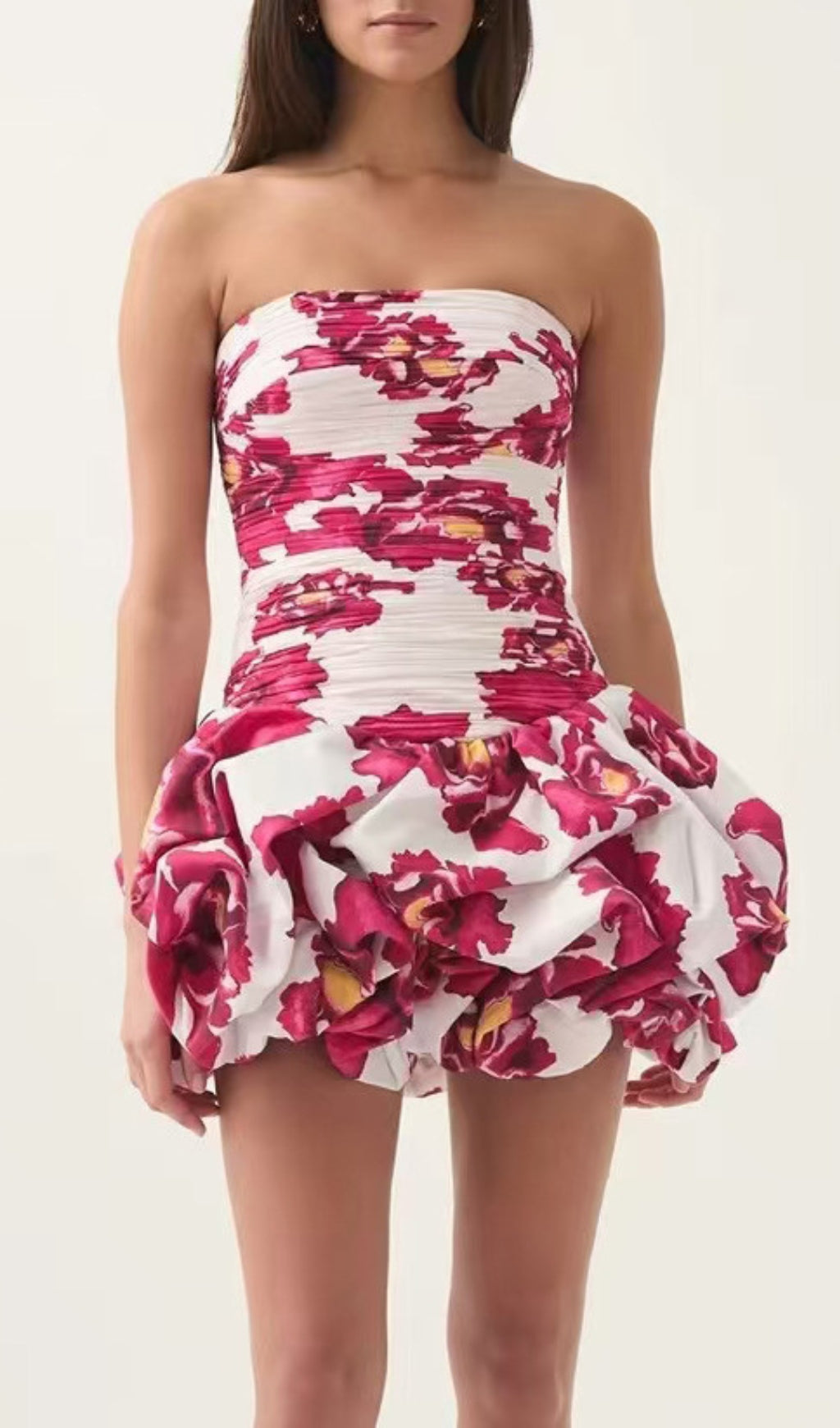 Ellen Strapless Printed Mini Dress