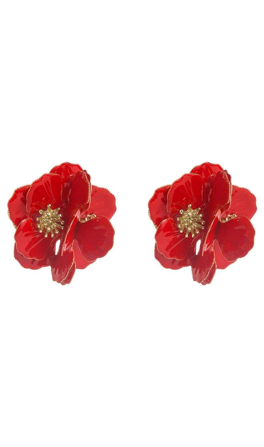 Joyita Elegant White Flower Statement Earrings for Women