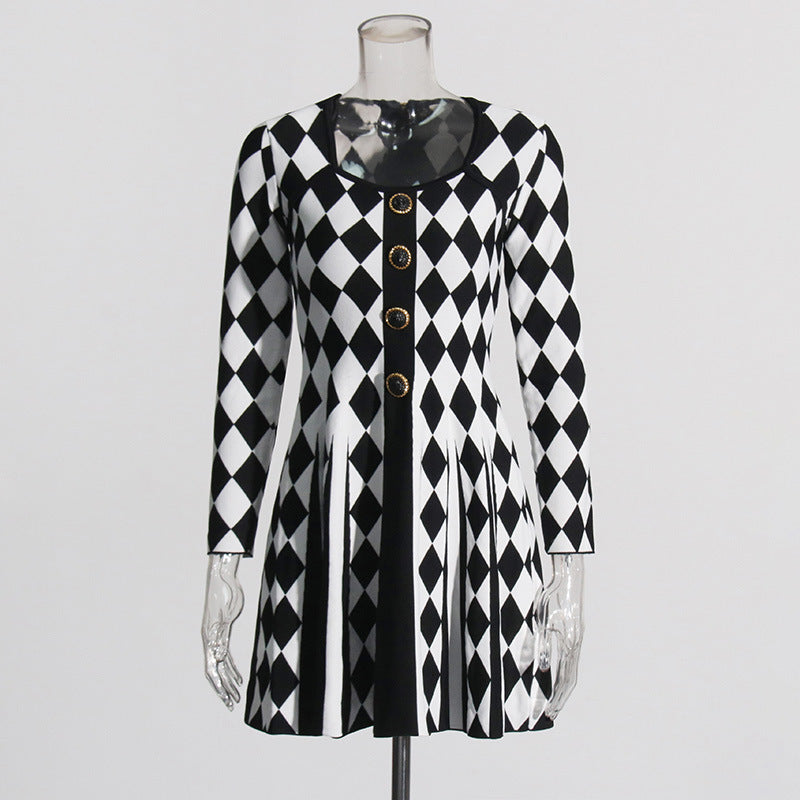 Cissy Long Sleeve Button Mini Dress