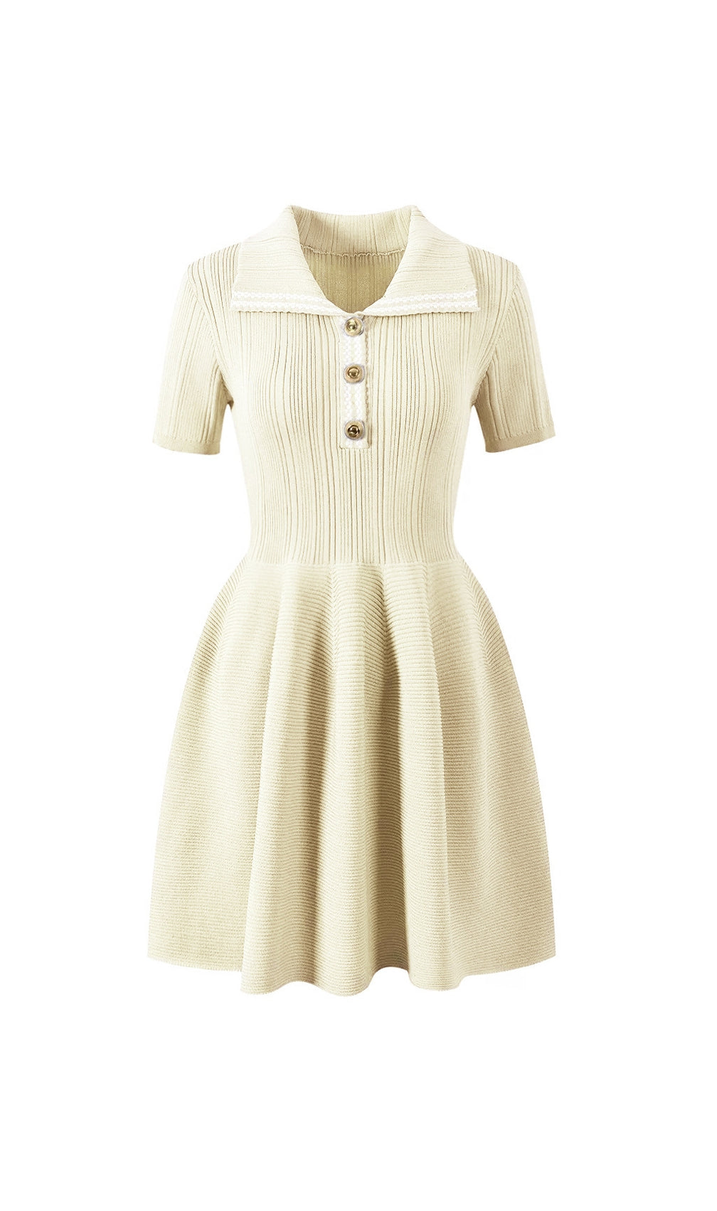 Etta Lapel Knit Mini Dress