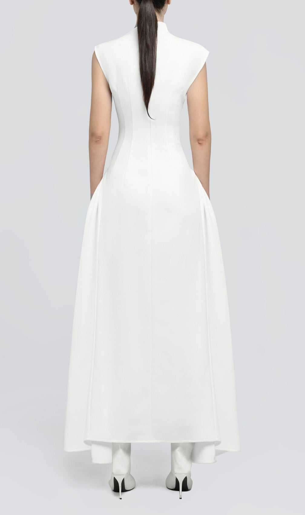A Line Maxi Dress White