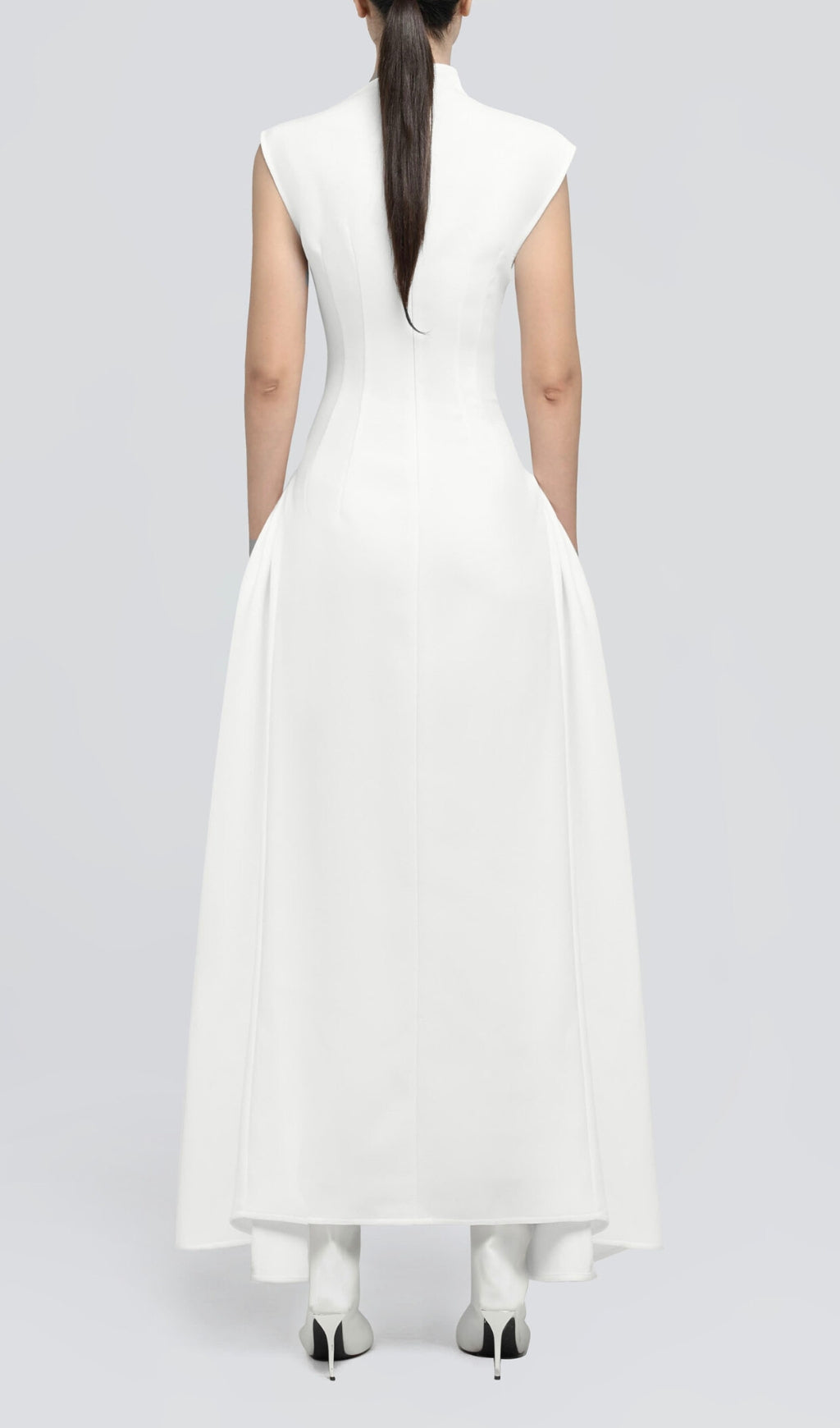 A Line Maxi Dress White