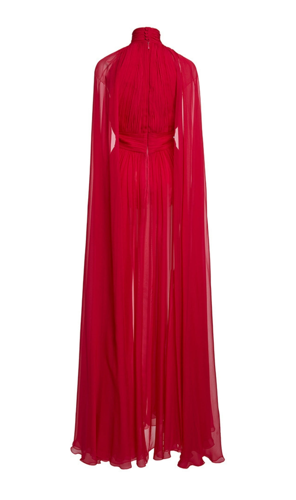 Françoise Red Pleated Maxi Dress