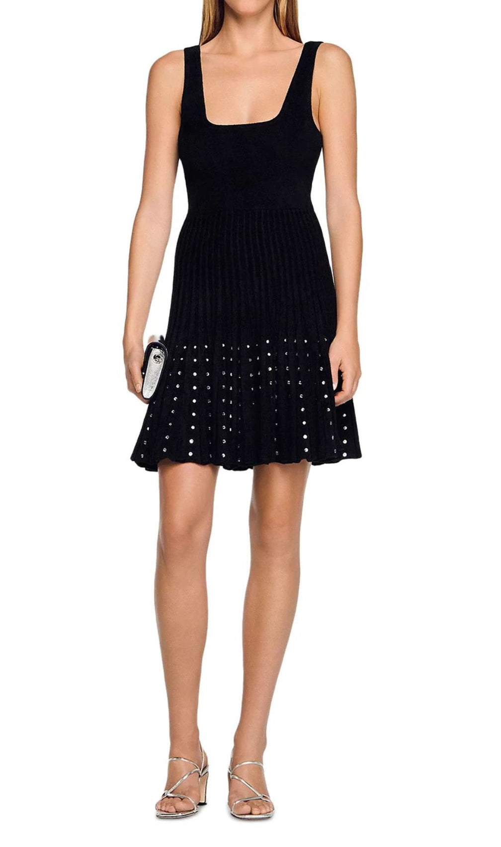 Aureline Crystal-Embellished Black Mini Dress - Chic Cocktail & Party Wear
