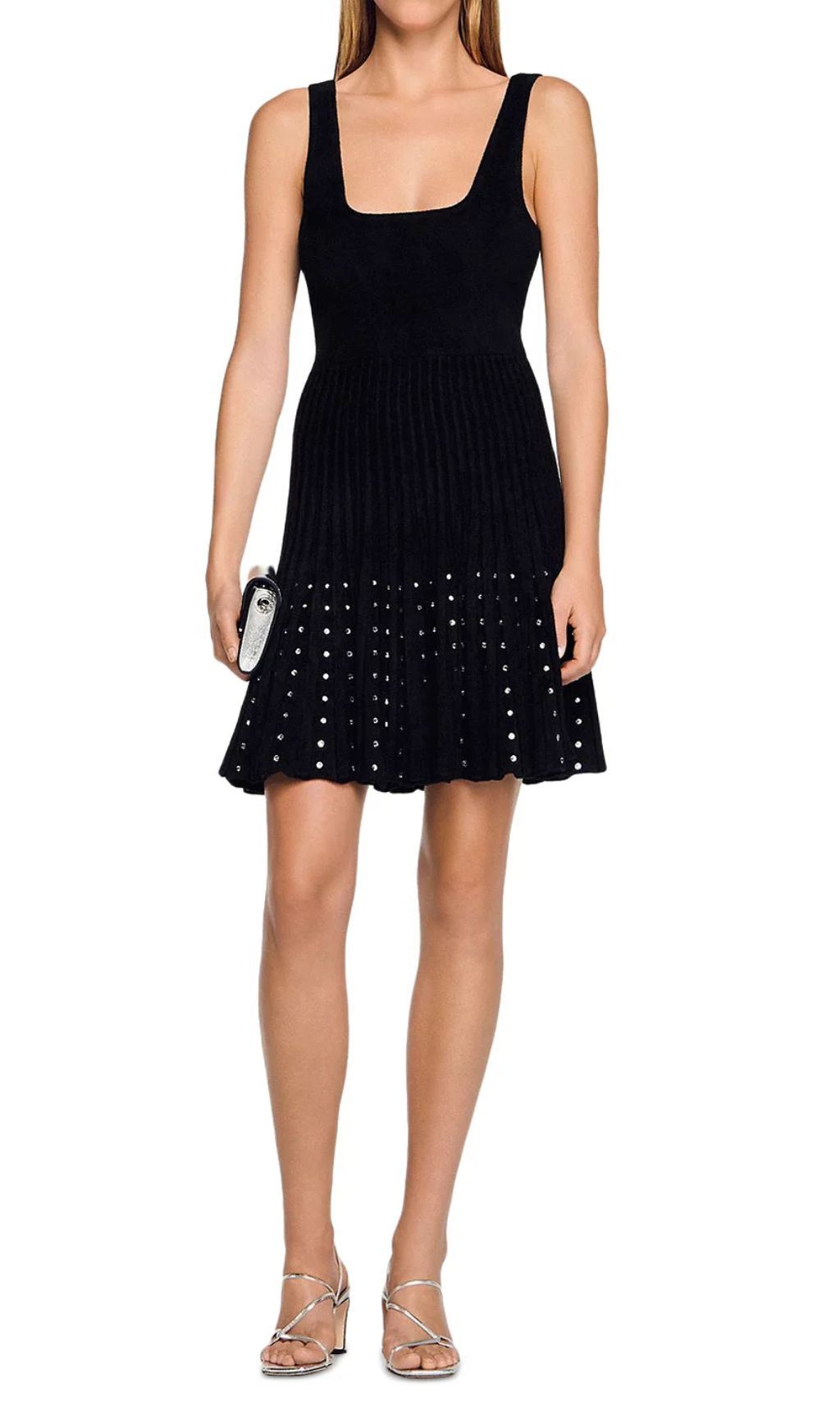Aureline Crystal-Embellished Black Mini Dress - Chic Cocktail & Party Wear