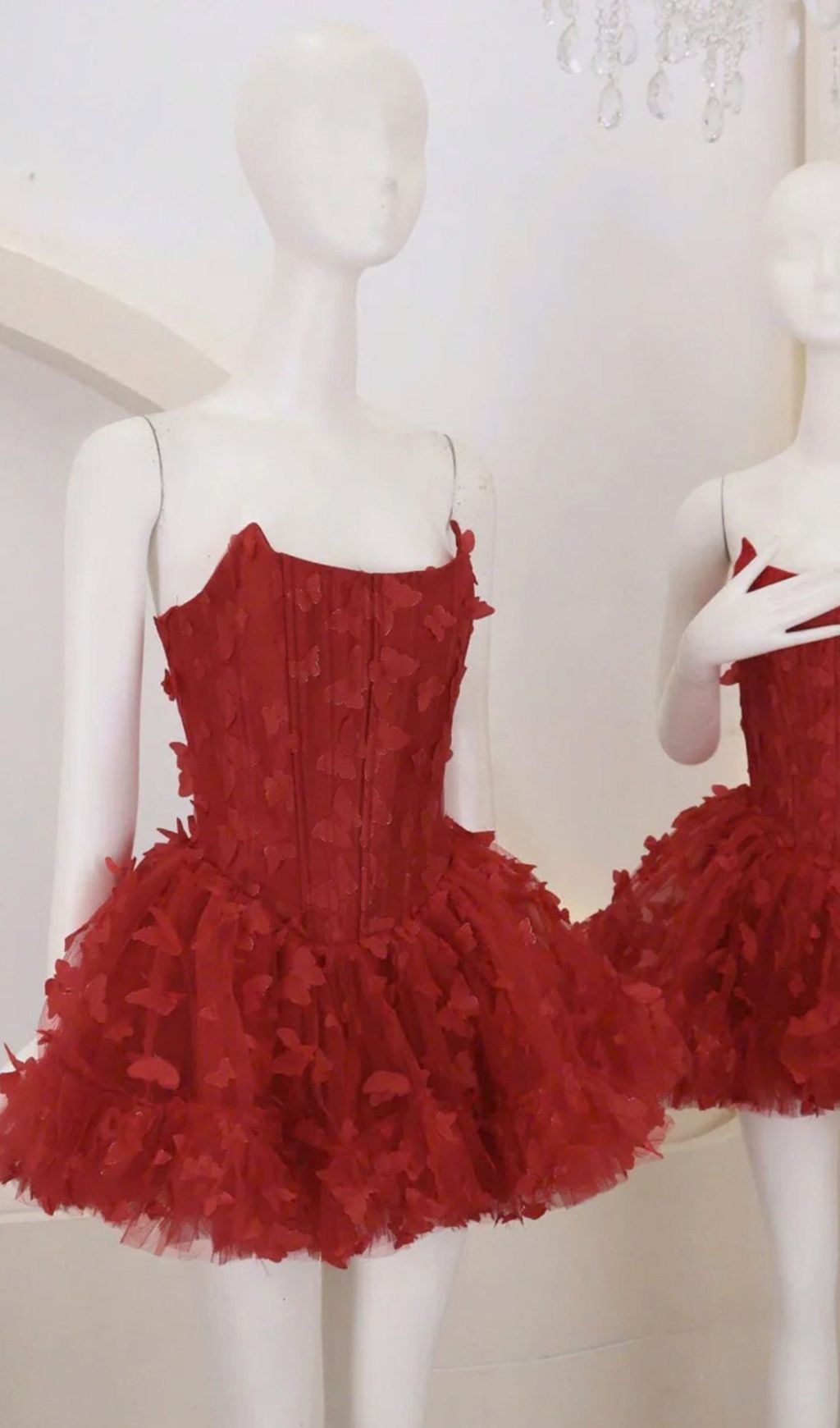 Jehanne Fiery Red Strapless Mini Dress | Glamorous Party & Date Night Statement