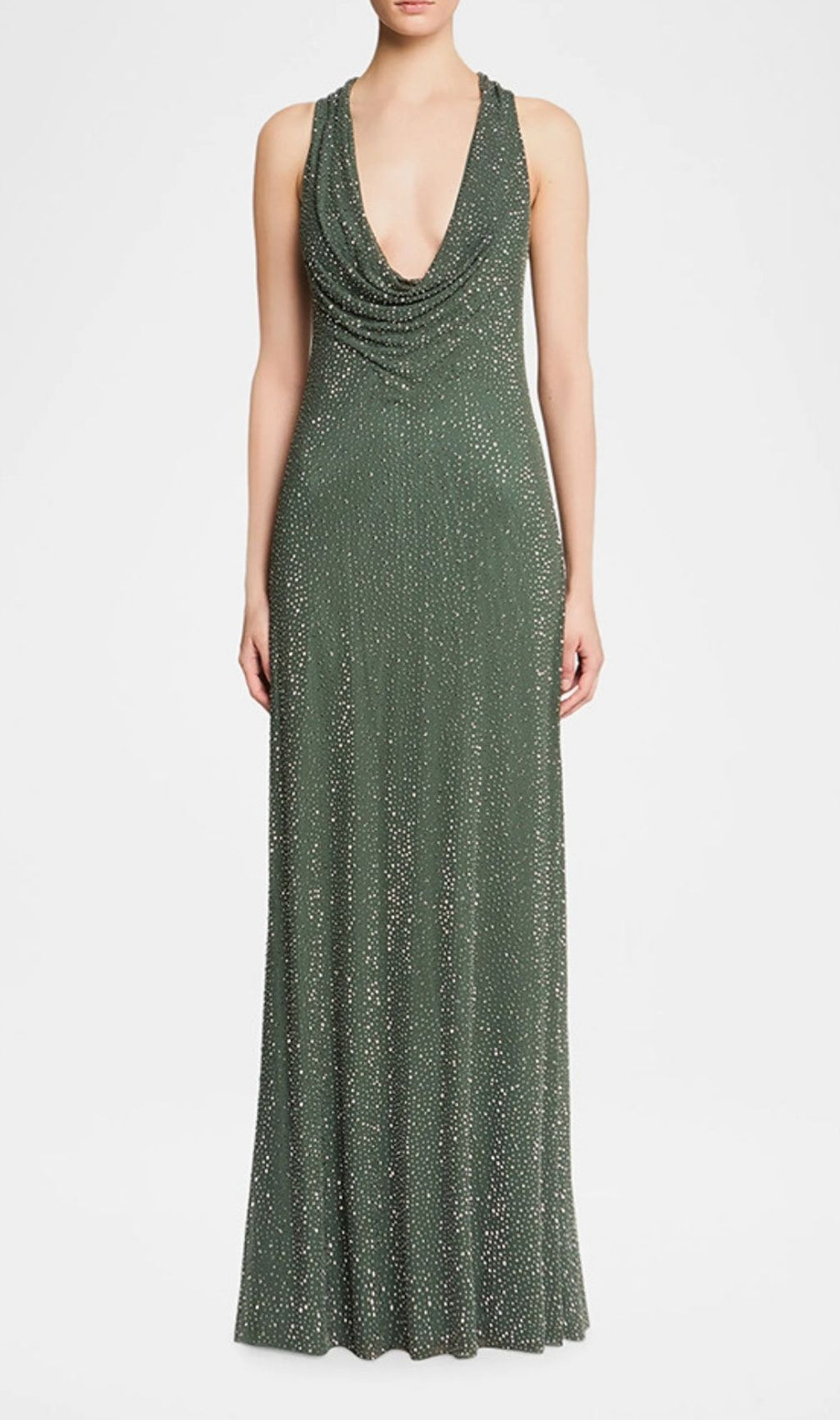 Kyna Green Diamante Maxi Dress