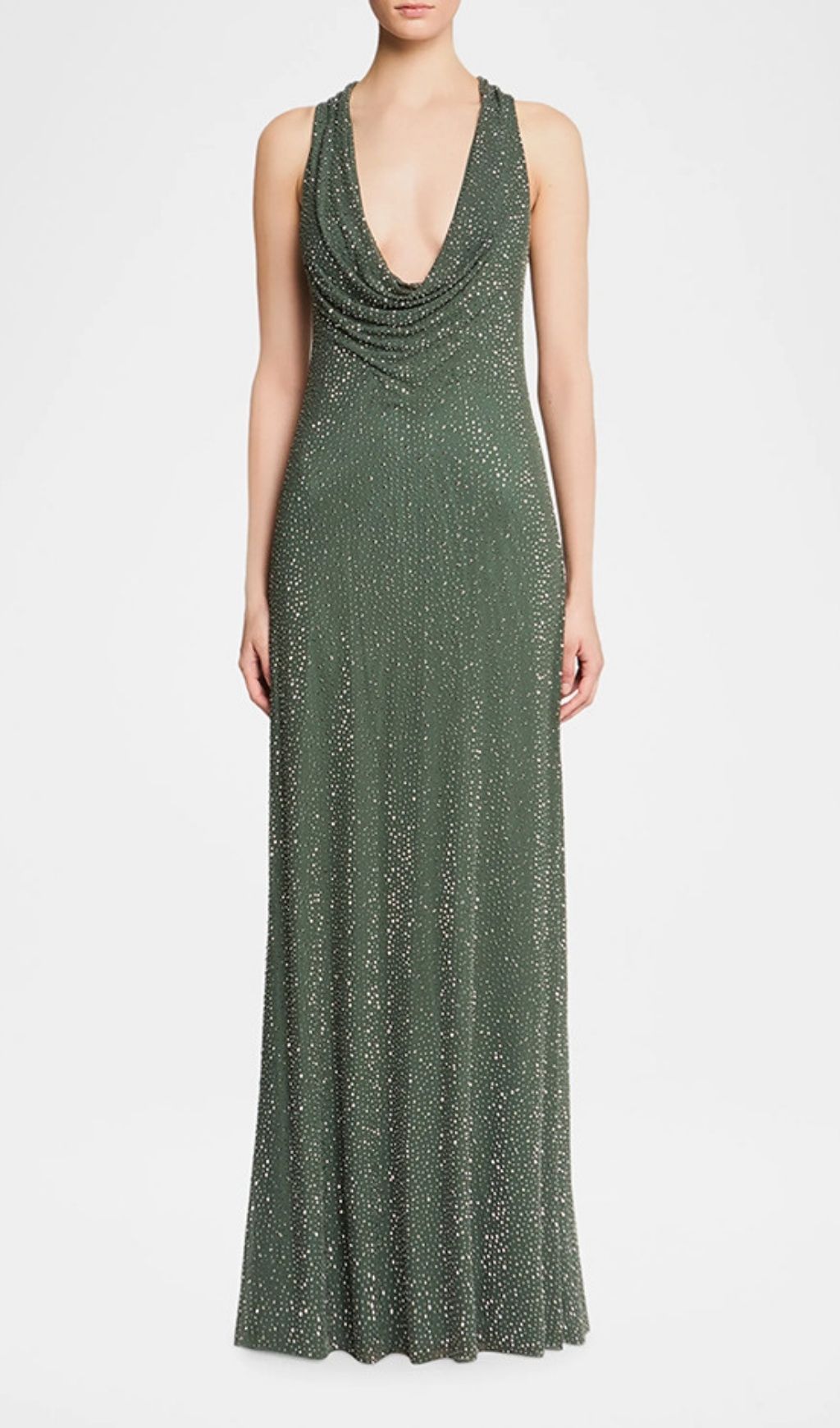 Kyna Green Diamante Maxi Dress