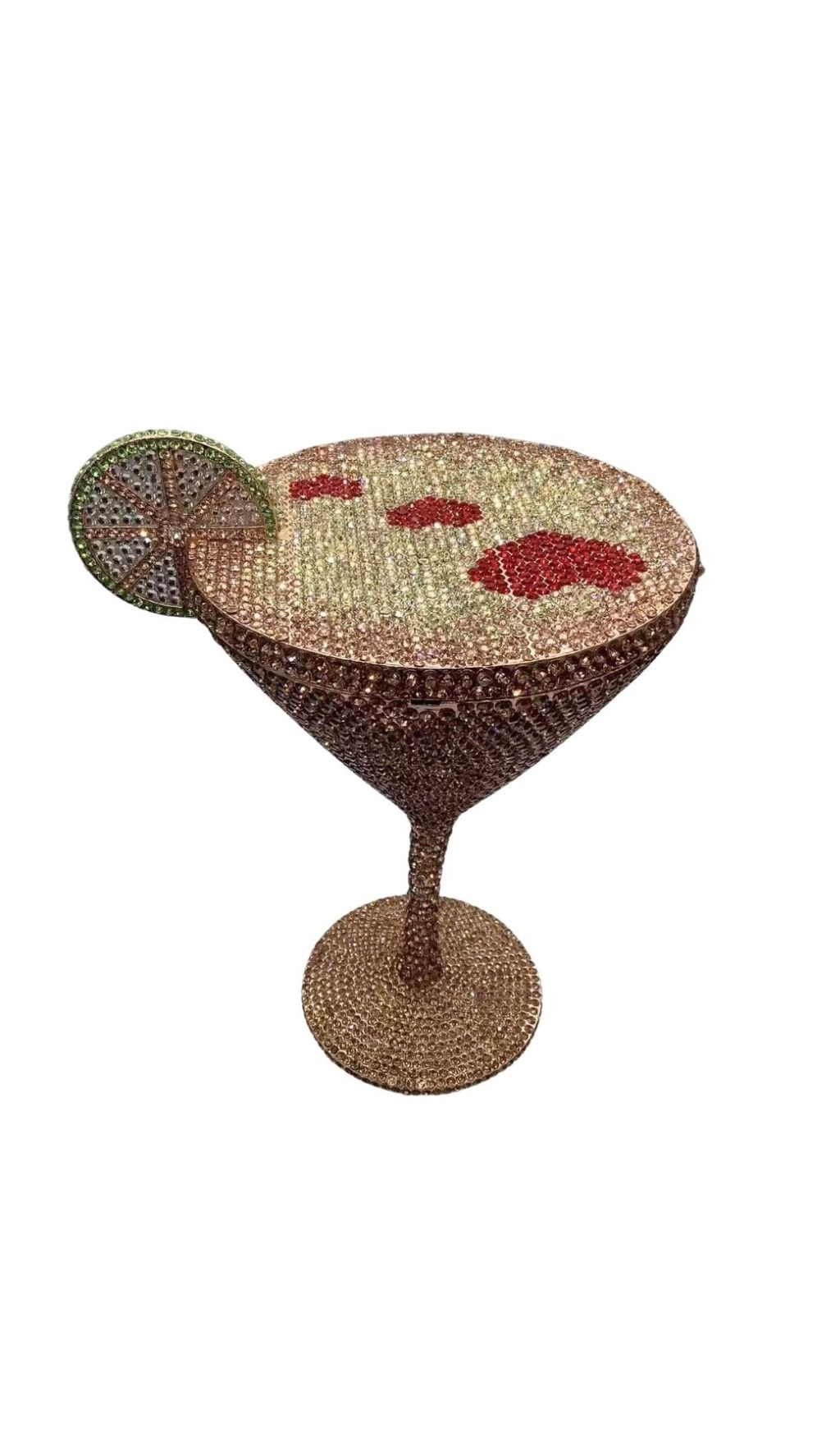 Garin Gold Rhinestone Martini Clutch | Sparkling Evening Bag