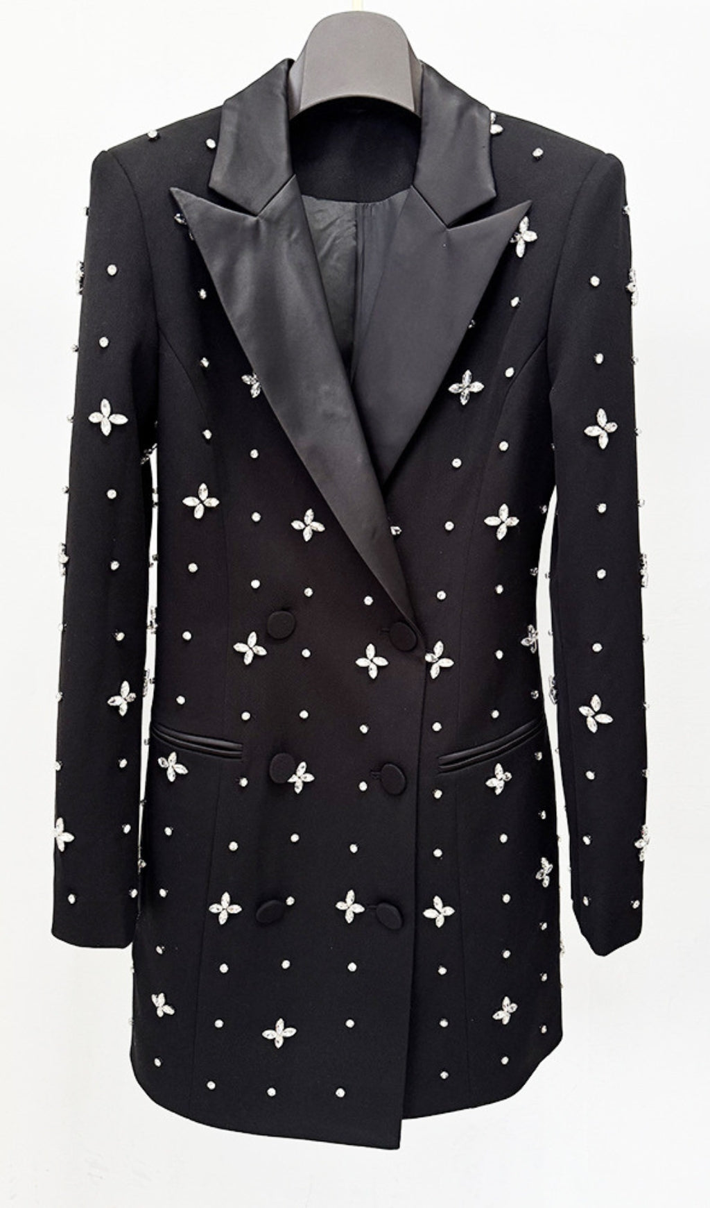 Danik Black Diamante Blazer