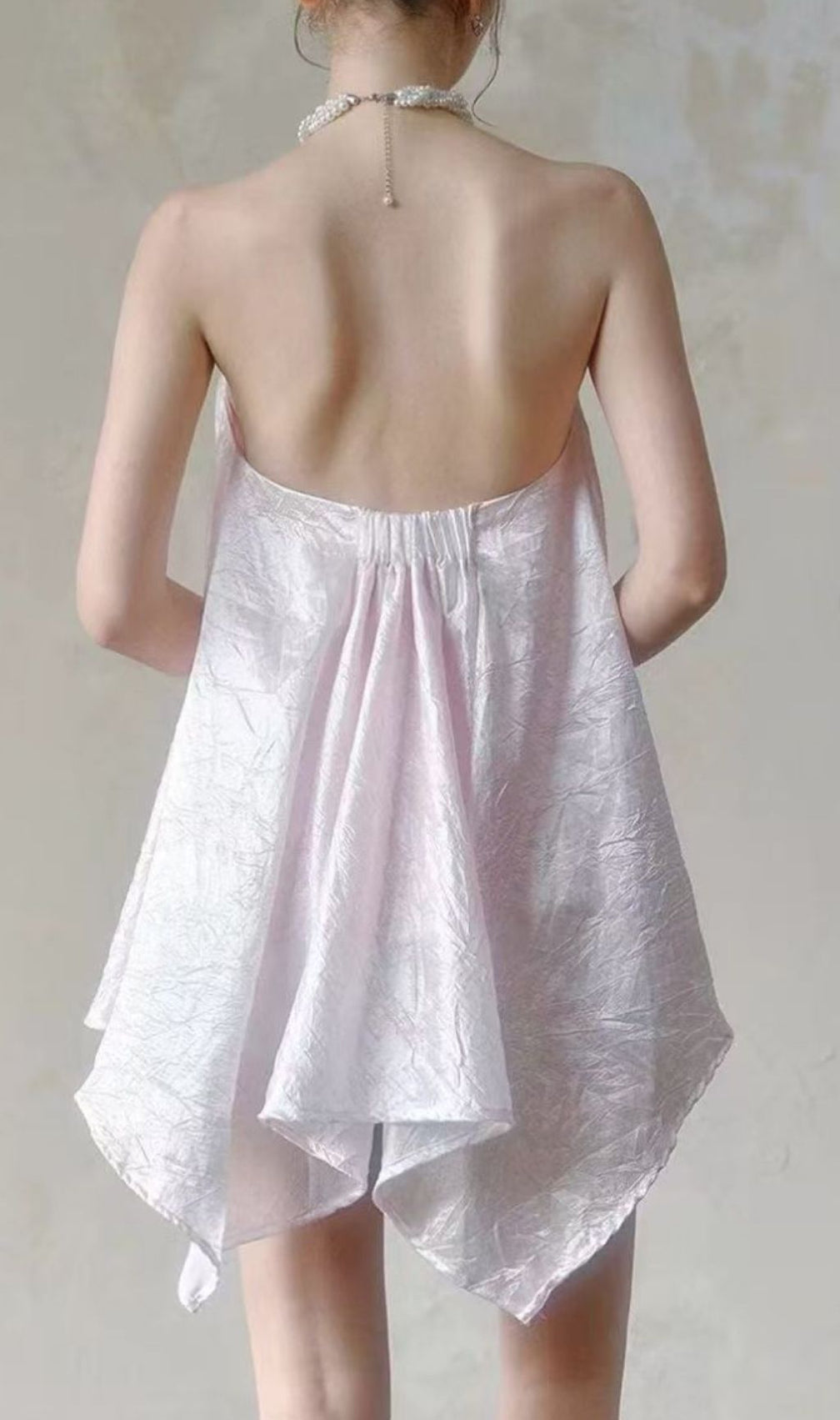 Sorex Open Back Pearl Mini Dress