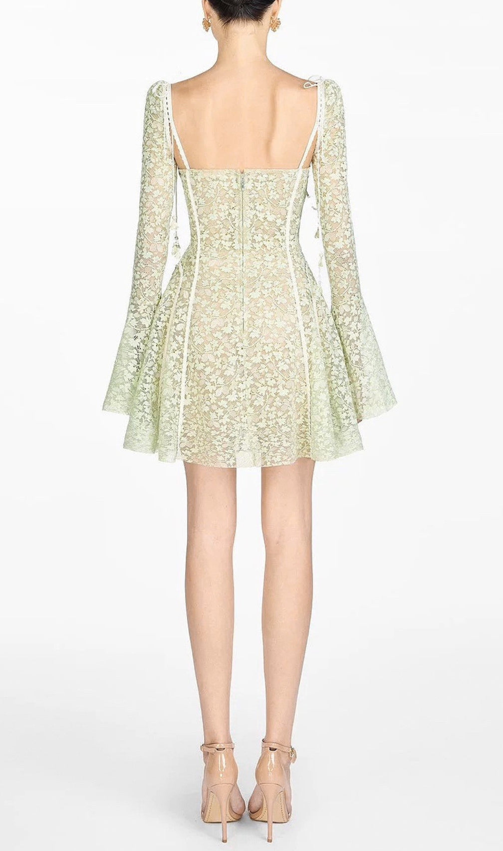 Albinia Mint Floral Mini Dress