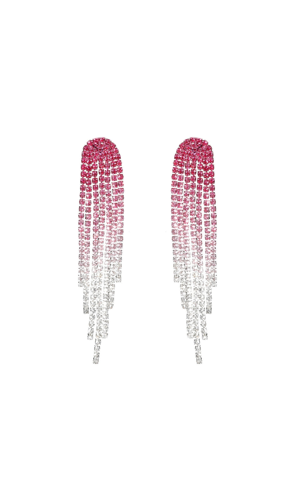 Denisa Rhinestone Tassel Earrings