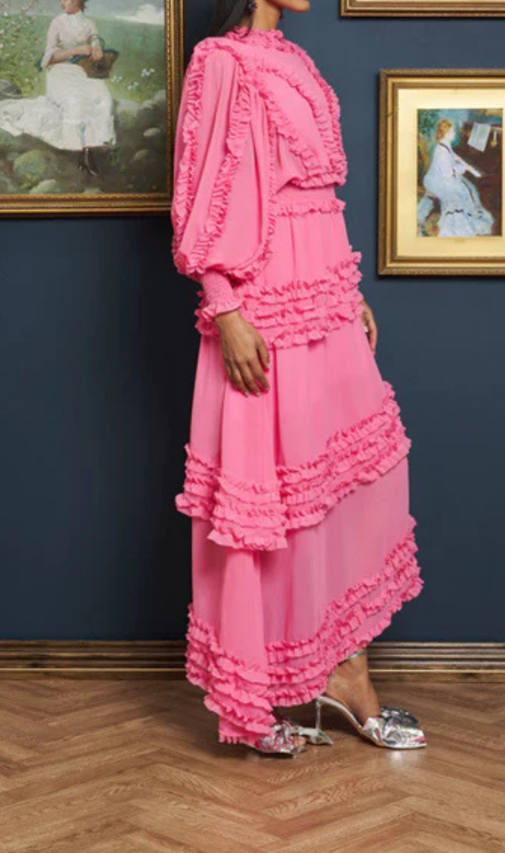 Abedabun Almond Blossom Ruffle Dress